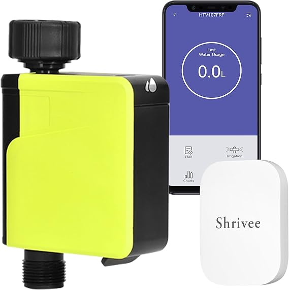 Watering Computer Intelligent Automatic Watering Timer WiFi Water Timer for Lawn Sprinkler with APP and Water Consumption Monitoring Garden