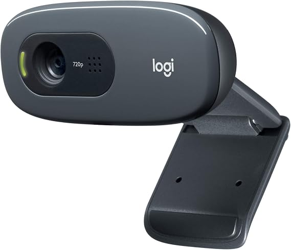 Logitech C270 720p Webcam Plug-and-Play Wide Screen Video Calling - Black | Auto-Light Correct, Noise-Reducing Mic, Zoom, Microsoft, Teams, Skype, Nintendo Switch 2 New GameChat Mode, PC Mac compatible