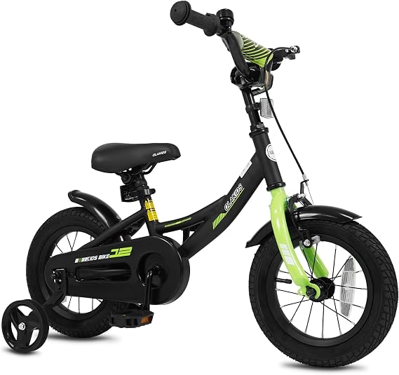 Olakids Kids Bike, 12 14 16 18 Inch BMX Style Toddlers Bicycle with Training Wheels Adjustable Seat Handlebar Coaster Brake Handbrake for Boys Girls
