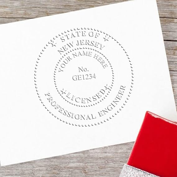 Acorn Sales Co New Jersey Licensed Professional Engineer Seal, New Jersey PE Seal, Engineer Seal for New Jersey
