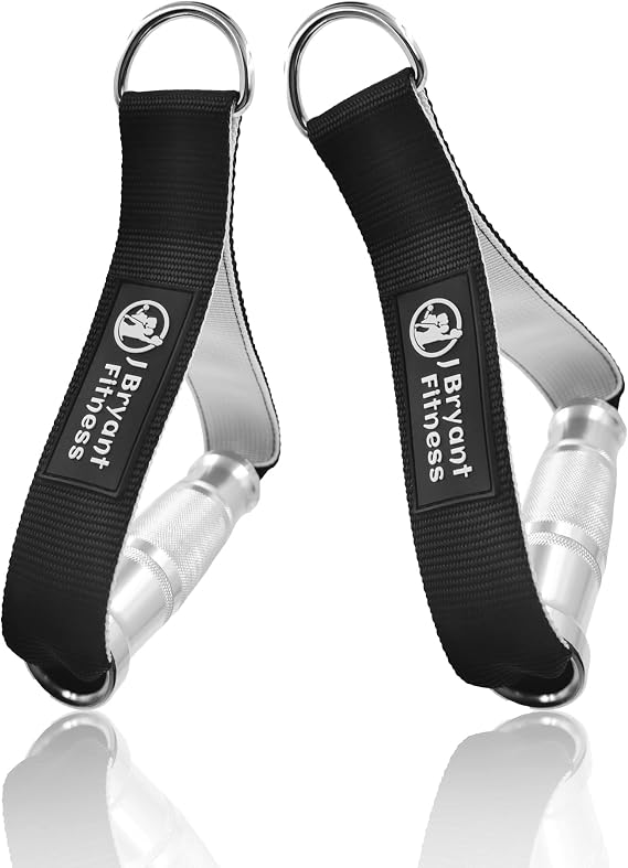 J Bryant Fitness Metal Gym Handles Extra Heavy Duty for Cable Machine Attachment Aluminum Alloy Handle Grips Durable Workout Handles for Pulley LAT Pull Down System
