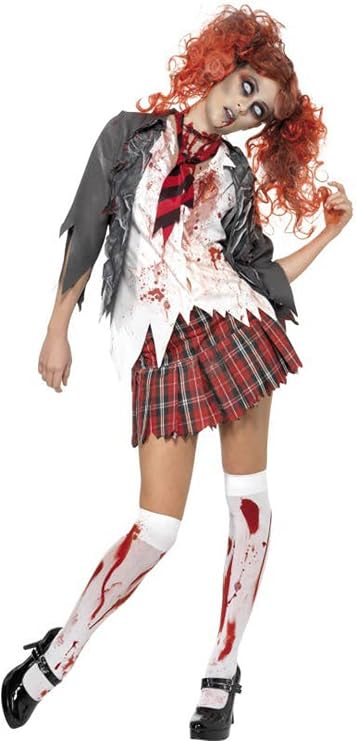High School Horror Zombie Schoolgirl Adult Costume - Medium