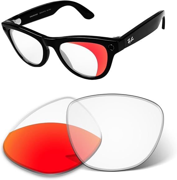 1.6MM Transition Replacement Lenses Compatible with Ray-Ban Meta Skyler RW4010/RW4014 52mm Smart Glasses, Scratch-Proof