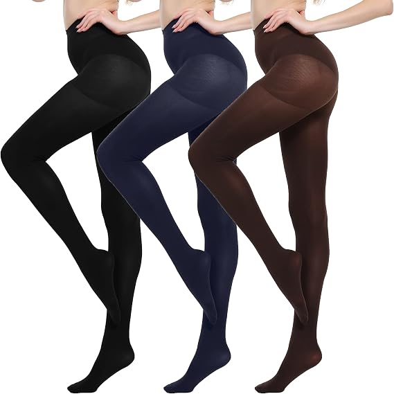 MANZI Run Resistant Control Top Panty Hose Opaque Tights