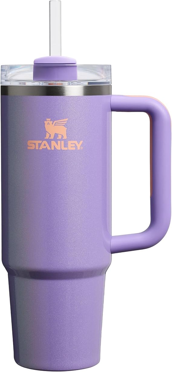 Stanley Quencher Pipetli Termos Bardak, 0.89 Litre, Parlak Lila (Periwinkle Shimmer)