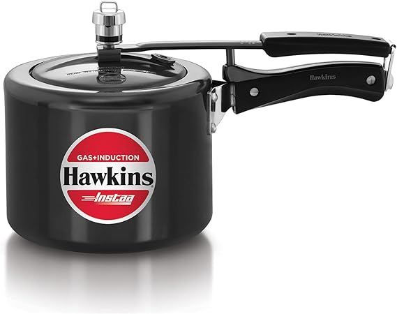 Hawkins Instaa Pressure Cooker, Induction Inner Lid Cooker, Tall Body Hard Anodised Cooker, Best Black Cooker, Black IIH3T 3 Litre