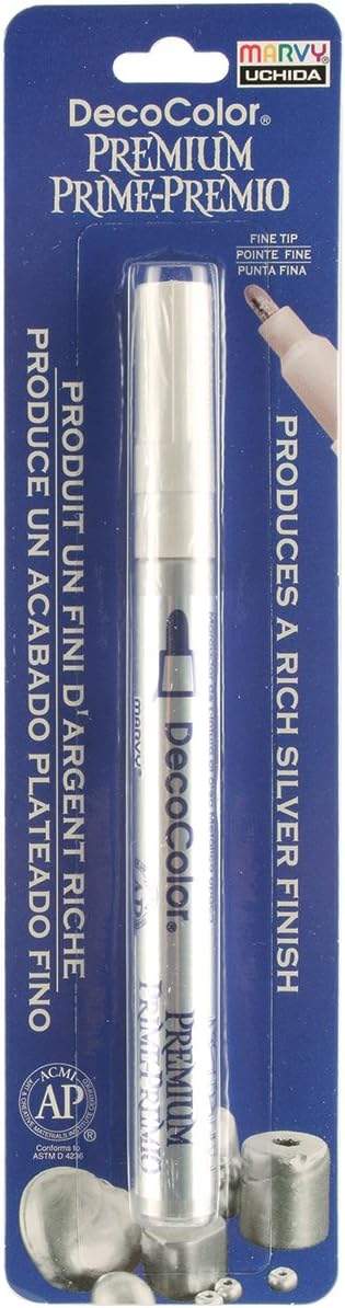 Uchida DecoColor Premium Fine Tip Paint Marker, Silver