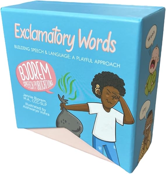Bjorem Speech Exclamatory Words Interactive Speech & Language Development Deck for Kids | Fun & Expressive Learning with QR Codes