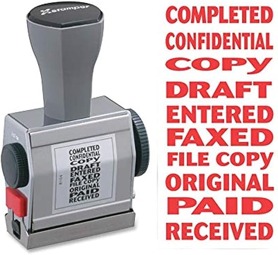 Xstamper(R) 10-In-1 Phrase Stamp, Red