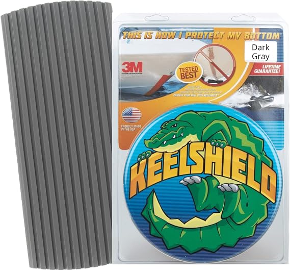 Gator Guards KeelShield Keel Guard - Helps Prevent Damage, Scars and Scratches - DIY Installation - Compatible with Fiberglass and Most Aluminum Boats - Made in The USA - 4 to 12 Lengths
