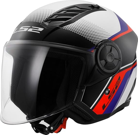 Open Faced Motorcycle Helmet. LS2 Airflow II ECE 22.06 - RUSH