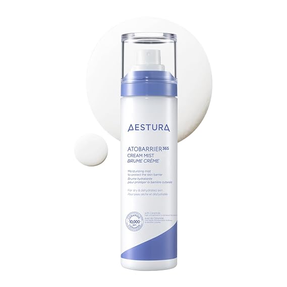 AESTURA ATOBARRIER365 Cream Mist with 10,000ppm Ceramides | Moisture Barrier Support, Ultra-Fine Moisturizing Mist, Suitable for Dry Skin | Korean Skin Care, 120ML / 4.06 fl.oz.