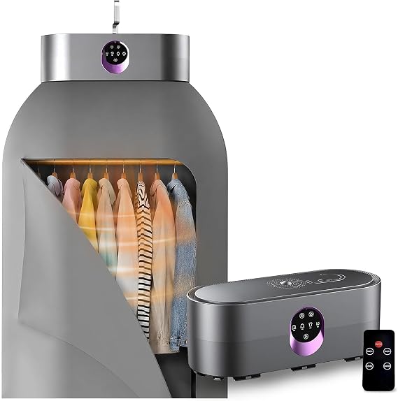 Portable Mini Clothes Dryer with Timer & Remote Control for Travel