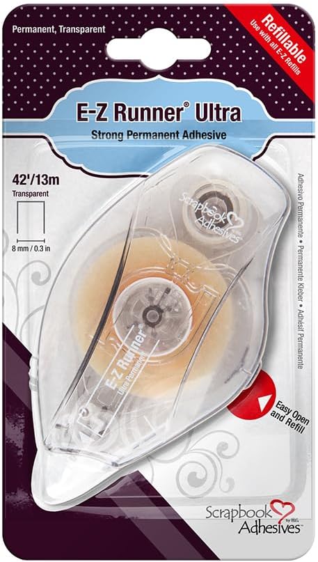 Scrapbook Adhesives by 3L double Sided E-Z Runner Ultra Strong Adhesive Dispenser, 42-feet