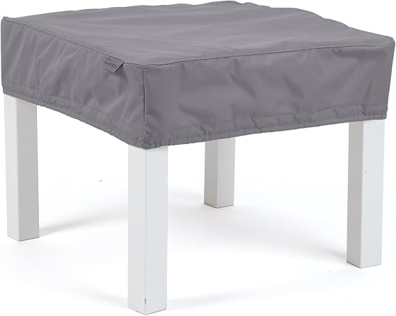 Covermates Elite Rectangular Table Top Cover, 24x24x6 Charcoal | Double-stitched seams, adjustable drawcord and buckle straps for a secure fit, mesh vents for airflow,