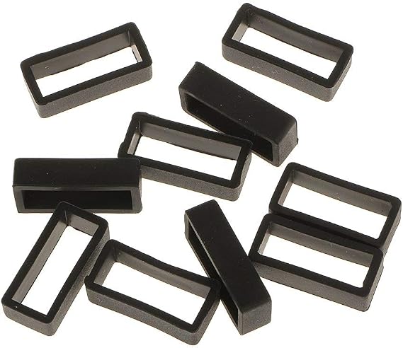 10 x Small Rubber Replacement Strap Band Loop Holder for Black Watch 20 mm 20 mm