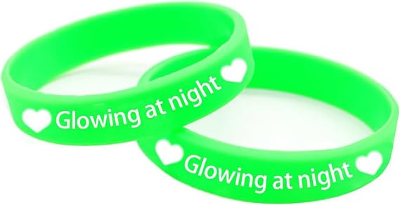 Wanstay Custom Glow Silicone Bracelets 30/100/1000PCS Luminous Bulk with Text, Logo, Rubber Wristbands Personalized for Men Women Motivation, Events, Gifts, Support, Fundraisers,Awareness