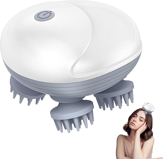 Electric Scalp Massager, Portable Rechargeable Head Massager with 96 Massage Nodes, Waterproof Handheld Hair Scalp Scratcher Massager, Massage Claws for Full Body Relaxation, Hair Growth, Stress Relax