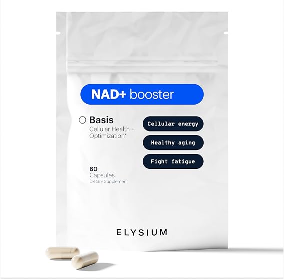 ELYSIUM Basis NAD Plus Supplement 30 Servings - with Nicotinamide Riboside 250mg and Pterostilbene 50mg - Healthy Aging Supplement & Cellular Energy