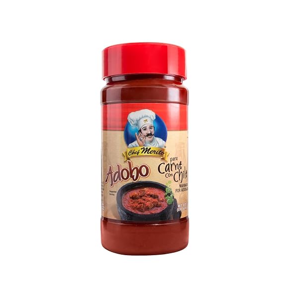 Chef Merito Adobo Carne Con Chile Marinade, Smoky & Spicy, 18 oz Jar