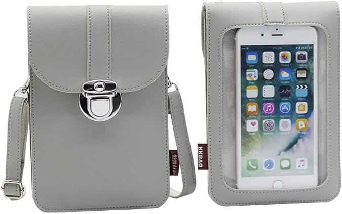 Women Touch Screen Cell Phone Purse Pouch Wallet Small Travel PU Leather Crossbody Shoulder Bag