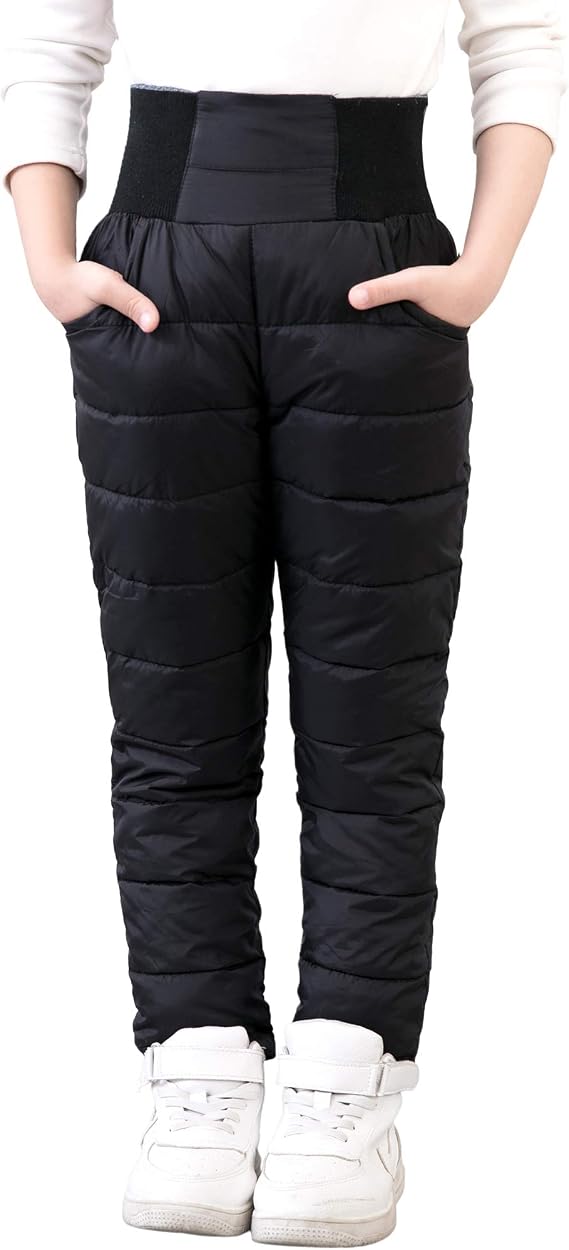 UGREVZ Girls Boys Snow Pants 2-9 Years old Thick Winter Warm Pants