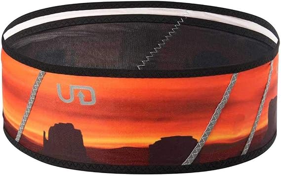 Ultimate Direction Comfort Belt, Running Belt with Built-in Pockets, Key Clip, Reflectivity, More, Medium Desert