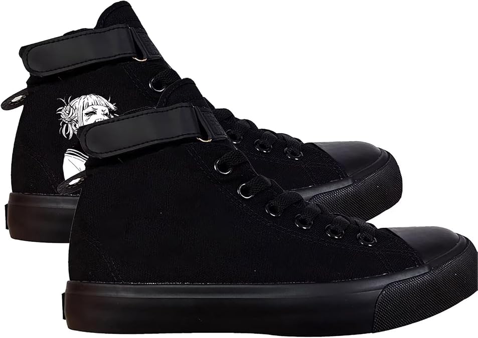 Anime MHA Shoes Unisex Canvas Sneakers High Top Lace ups Bakugou Katsuki Todoroki Shoto Hawks Dabi Shoes