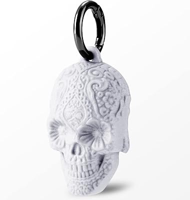 Compatible with Apple AirTag Case for AirTag Keychain,Airtag Holder,Protective Air Tag Holder, Portable Keyring Cover Sliver Skull