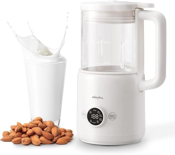 Nut Milk Maker Machine, 8-in-1 Soy Milk Maker with 12 Blades, 20OZ