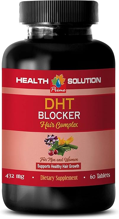 Hair Growth Pills dht Blocker - DHT Blocker Hair Complex - for Men and Women - Support Healthy Hair Growth - zinc for Hair Loss, dht Blocker for Women Hair Growth, dht Supplement 1B 60 Coated Tablets