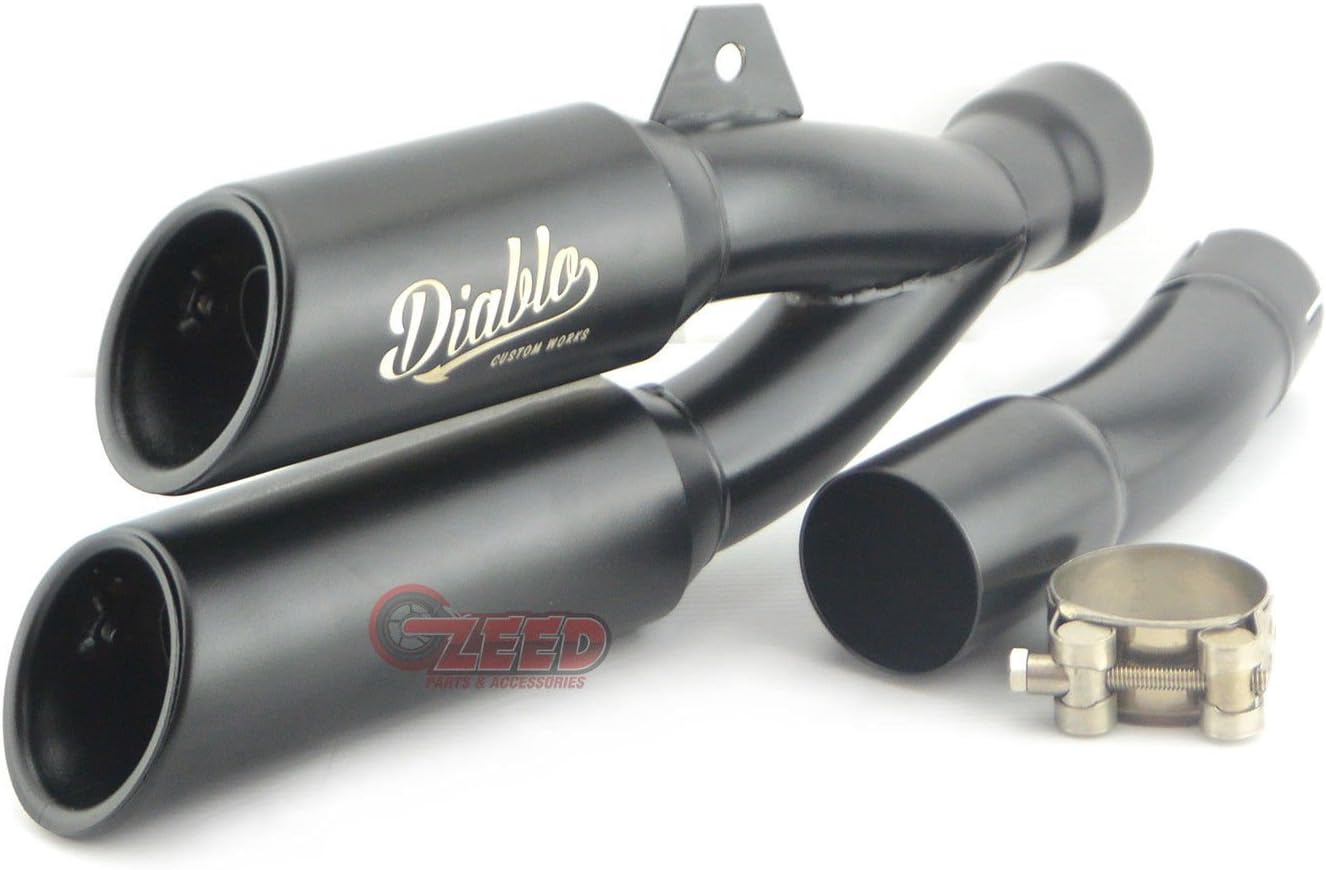 Exhaust full system Diablo Custom works Twin Pipe Slip on Exhaust Long for Honda Rebel CMX 500