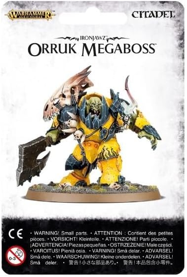 Games Workshop 99070209003 Ironjawz Orruk Megaboss Tabletop and Miniature Gaming, Black