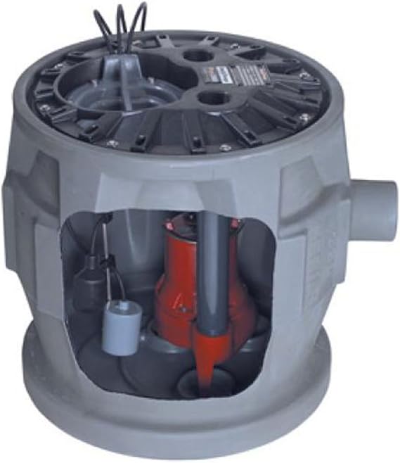 Liberty Pumps P382LE41 4/10-Horse Power 24 by 24-Inch Pro380 Series Simplex Sewage System