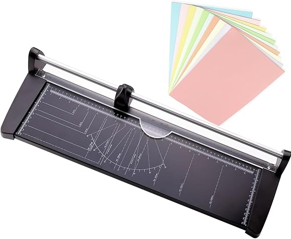 A4 Guillotine Cutter, Heavy Duty Paper Cutter,Cut Up To 10 Sheets,with Durable Metal Base, for Craft Paper, Coupon, Label Cardstock,and Laminating Sheets