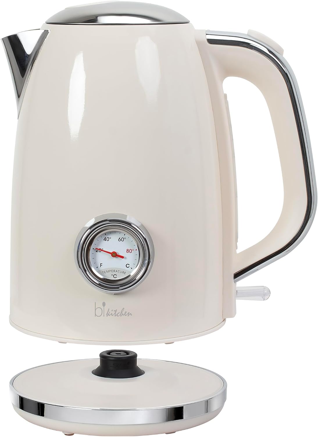 Nostalgia 170 Retro Style Kettle 1850-2200 Watt 1.7 Litres Stainless Steel Housing Water Level Indicator Water Temperature Display Automatic Shut-Off 360° Wireless Part of the Nostalgia Series