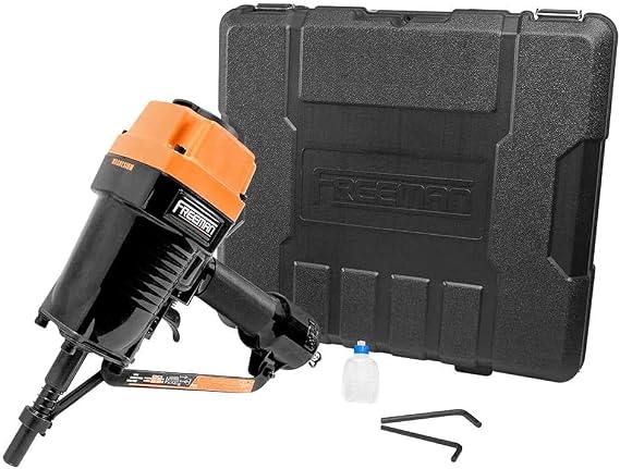 Freeman PSSCP Pneumatic 3" Single-Pin Concrete Nailer with Case | Heavy-Duty Air-Powered Nail Gun for Wood, Steel & Concrete | Compatible with Ramset & Hilti Single Pins