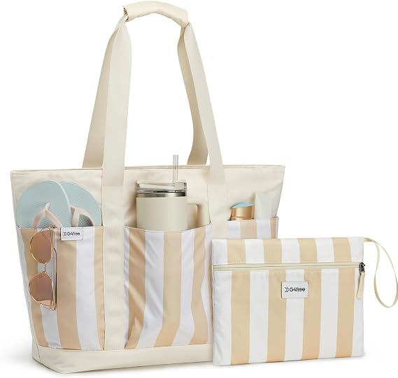 G4Free Beach Bag, Waterproof Beach Tote Pool Bags for Women