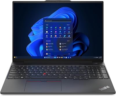 Lenovo ThinkPad E16 Gen 2 2024 Laptop, 12-Core Intel Core Ultra 7 155U, 16 WUXGA IPS Display, Intel Graphics, 16GB DDR5 512GB SSD, Backlit Keyboard, Fingerprint, Thunderbolt 4, Wi-Fi 6, Win11 Pro