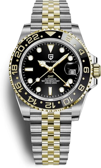 Men Watch Pagani Design GMT Watches for Men Automatic 40MM Date 100M Waterproof Stainless Steel Sapphire Glass Mechanical Wristwatches PD-1662
