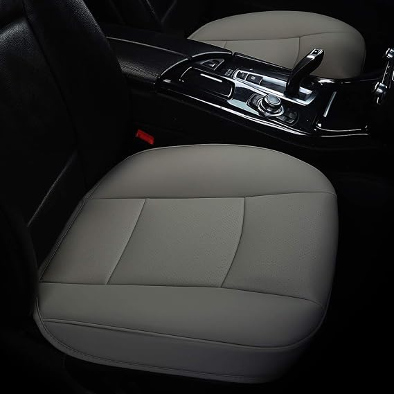 Ultra-Luxury PU Leather Car Cushion Car seat Cover for Most Four-Door Sedan&SUV,Single seat Cover Without backrest 1pcs(W20.5 D21T 0.35 inch)