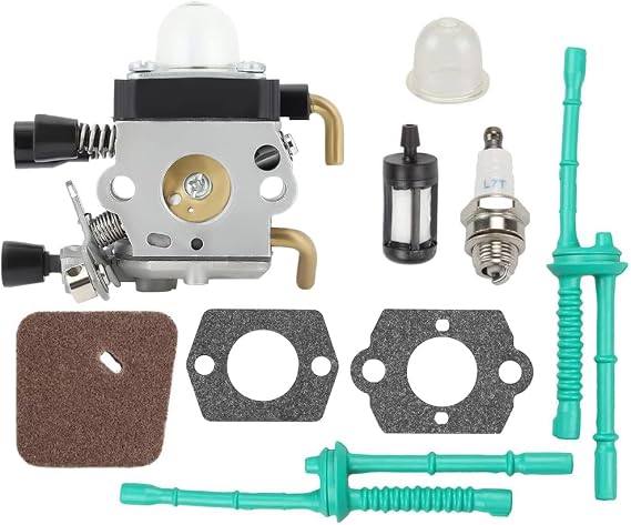 FS38 FS55 Carburetor for STIHL FS55R FS45 FS46 FS55RC HS45 KM55R FC55 FS45C HL45 FS46C KM55 FS55C FS55T FS45L String Trimmer Weed Eater Repalce C1Q-S97