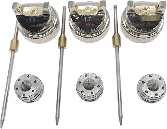 HVLP Feed Air Spray Nozzle Replace Nozzle Kit 1.4 mm/1.7mm/2.0mm Car Painting Tools Spray Accessories