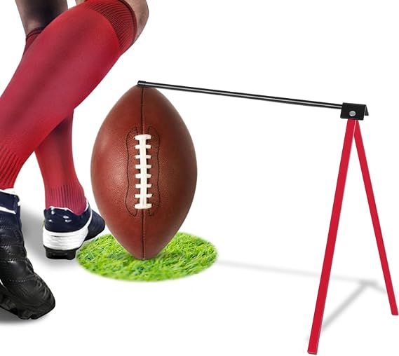 Ziopetru Football Kicking Stand, Durable All Metal Football Kicking Tee Holder for Field Goal and Place Kicks of Football, Adult and Youth Football Training Equipment
