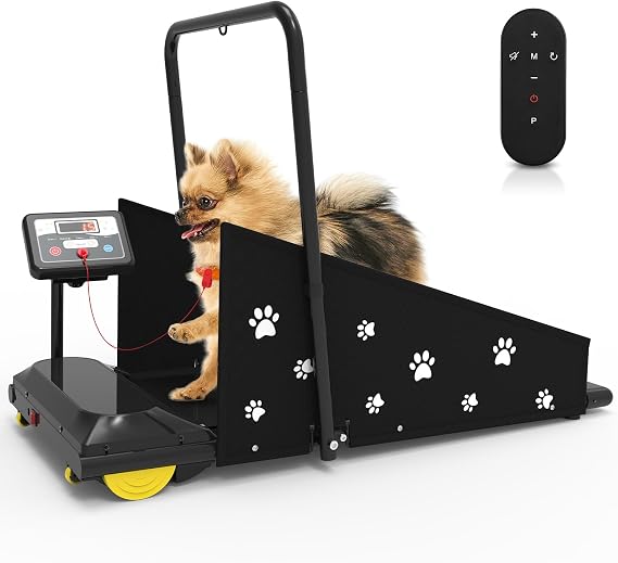 REDLIRO Dog Treadmill - Pet Indoor Treadmill for MediumSmall - Weight Capacity 265 lbs - Dog Fitness Running Machine with Remote Control & Display Screen