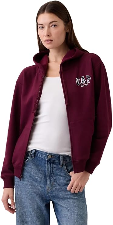 GAP Women's Est. 1969 Hooded Logo Full Zip