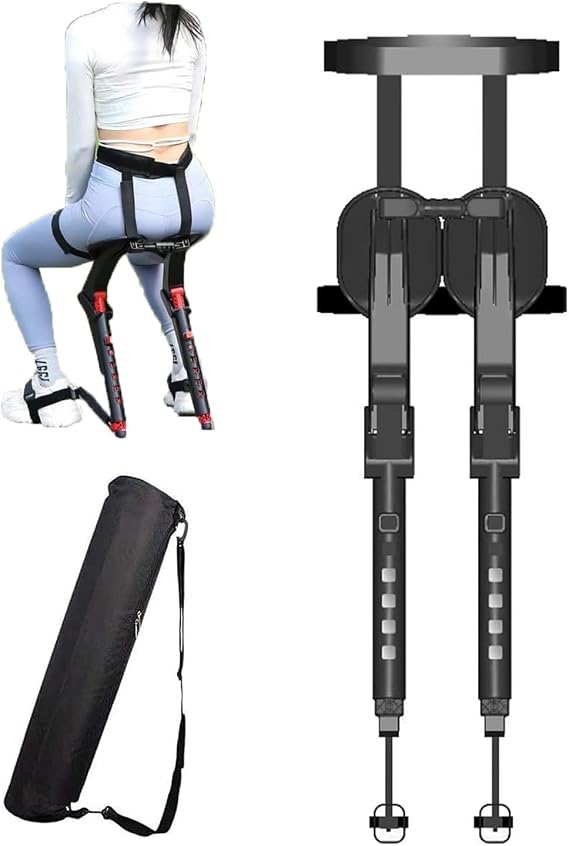 Wearable Invisible Seat,Telescopic Wearable Chair Invisible Seat,Chairless Chair Wearable Leg Ergonomics Lightweight Seat,3 Gear Adjustable Suitable for Different Heights