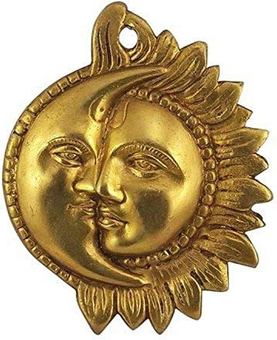 Sun Moon Brass Hanging