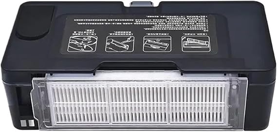 Compatible for Xiaomi Mi 2S 3C VIOMI V2 V3 XMSTJQR2S STYTJ02YM, 2-in-1 Radiator Dust Box for Robot Vacuum Cleaner Alternative