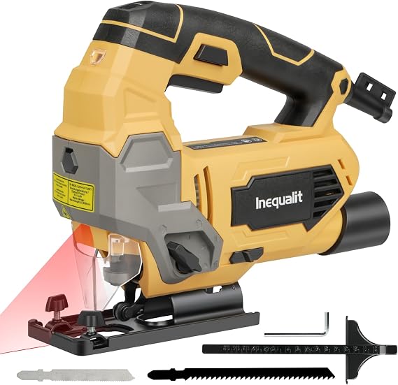 800W Jig Saw,6 Variable Speed,Laser Assisted 45° Bevel Cutter